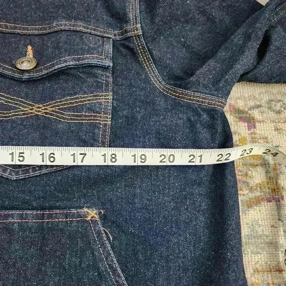 Blue Ranchwear Men's Denim Dark Blue Jean Jacket, sz LG - Picture 5 of 12